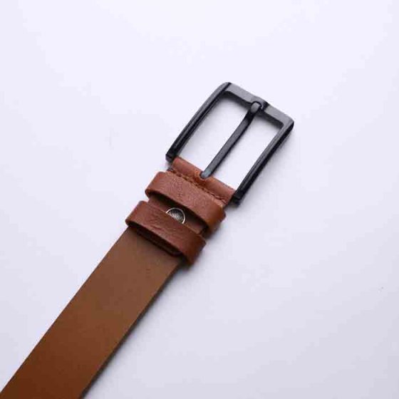 کمربند چرم عسلی