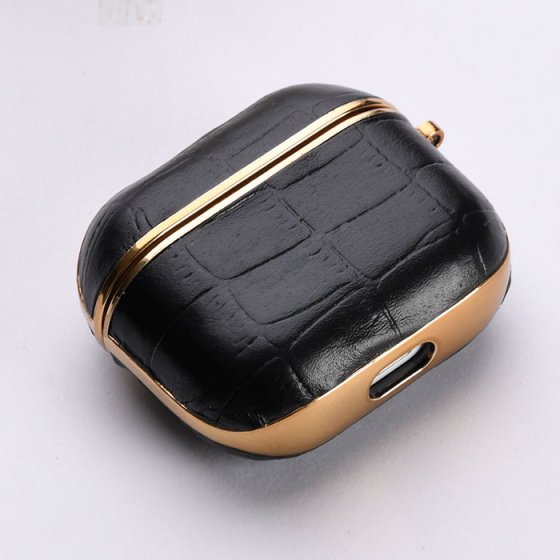 قاب ایرپاد 3 چرم مشکی کروکودیل