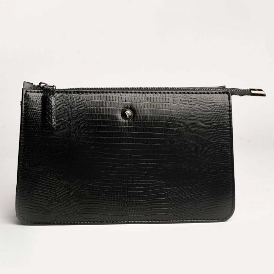 کیف دوشی زنانه چرم مشکی طرح میلانا