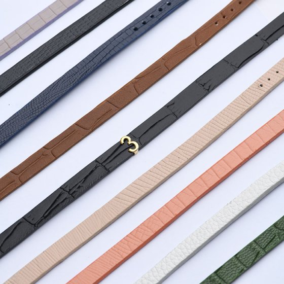 دستبند مردانه طلا چرم عدد 3