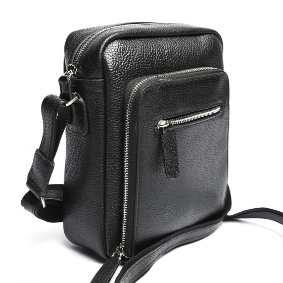 کیف کراس بادی مردانه طرح هامون چرم فلوتر مشکی