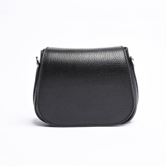 کیف دوشی زنانه طرح رستا متوسط چرم فلوتر مشکی