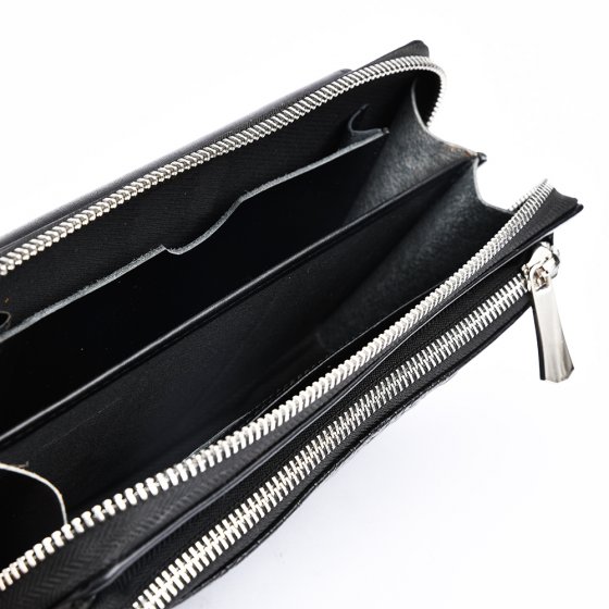 کیف پاسپورتی طرح شاهرخ چرم مشکی کروکودیل