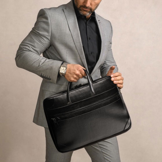 کیف اداری طرح کابوک چرم فلوتر مشکی