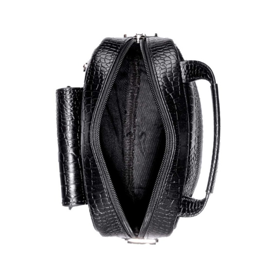 کیف کراس بادی مردانه طرح ساتیا چرم کروکودیل مشکی