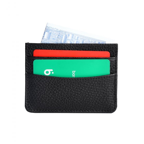 کیف کارت چرم مشکی فلوتر