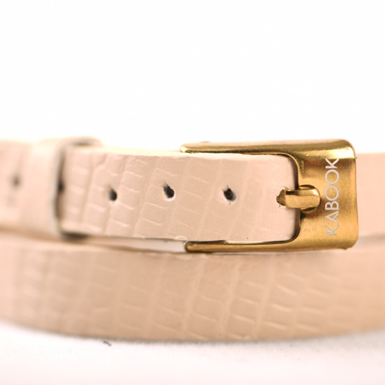 دستبند چرم دو دور کرم