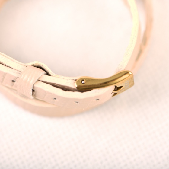 دستبند چرم دو دور کرم