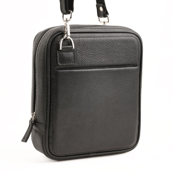 کیف دوشی مردانه مهیار چرم فلوتر مشکی