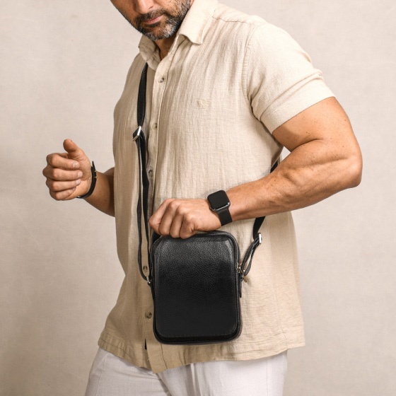 کیف کراس بادی طرح مینی شروین چرم فلوتر مشکی