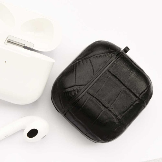 قاب ایرپاد 4 چرم مشکی کروکودیل