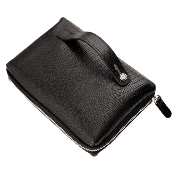 کیف پاسپورتی چرم لیزارد مشکی