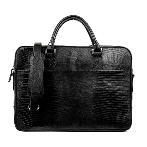 کیف اداری چرم مشکی لیزارد