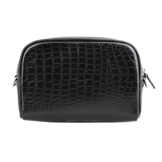 کیف دوشی زنانه طرح مینو چرم کروکو مشکی