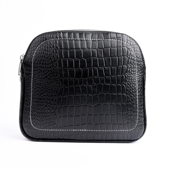 کیف دوشی زنانه طرح هیفا چرم کروکو مشکی