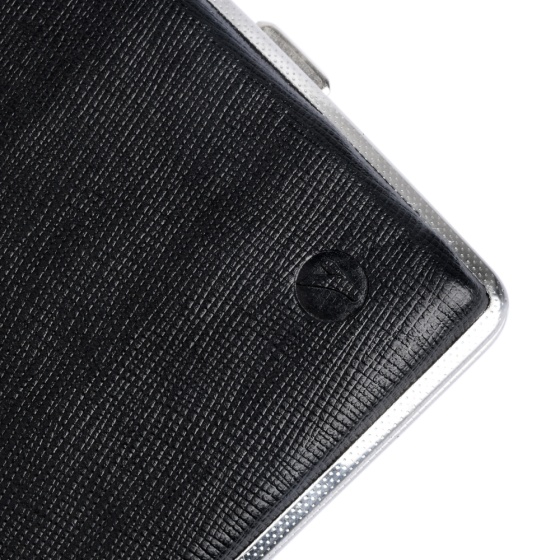 جعبه سیگار چرم مشکی مونت بلانک