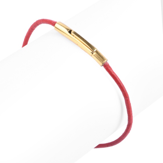 دستبند زنانه تک دور لول قرمز