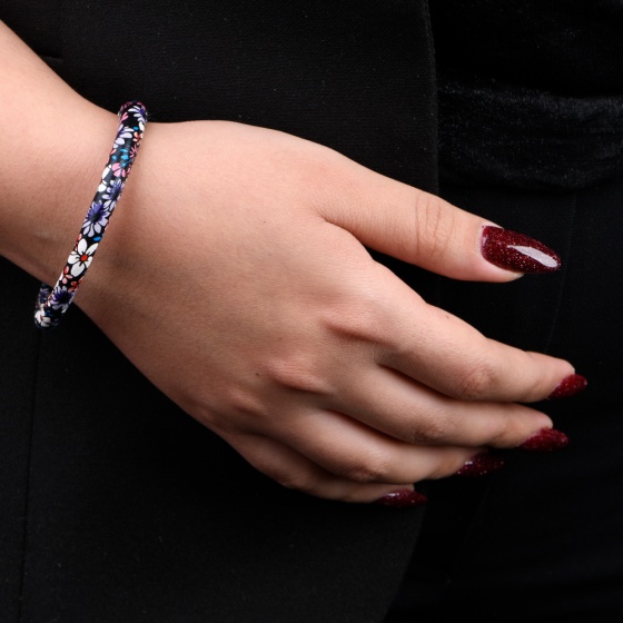 دستبند زنانه لول طرح گل دار شماره 2