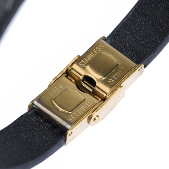 دستبند چرم خاکستری کروکودیل