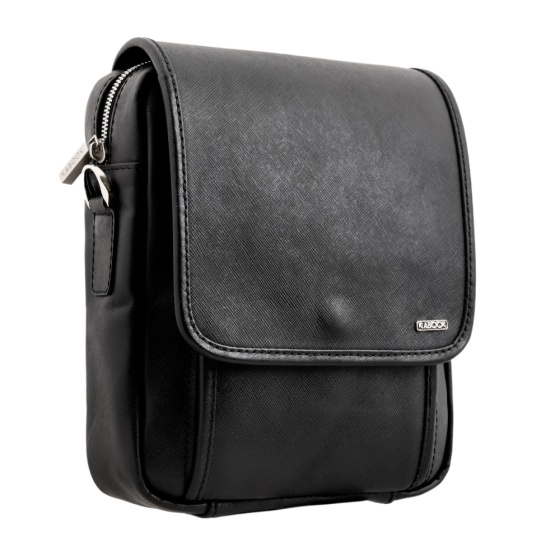 کیف کراس بادی مردانه طرح آرشام چرم مشکی مونت بلانک