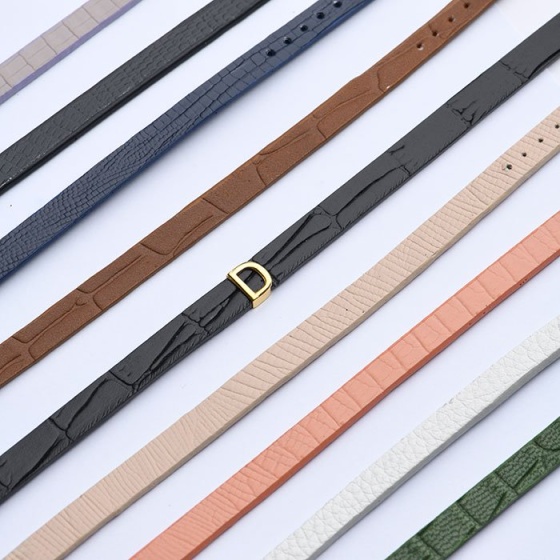 دستبند مردانه طلا چرم حرف D