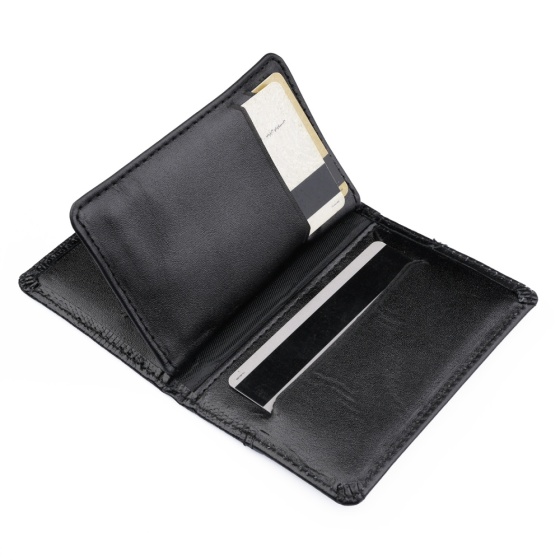 کیف کارت طرح مسیحا چرم لیزارد مشکی