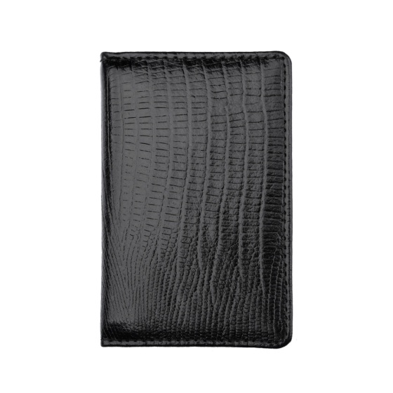 کیف کارت طرح مسیحا چرم لیزارد مشکی