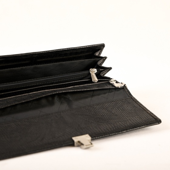 کیف دستی زنانه طرح صنم چرم لیزارد مشکی