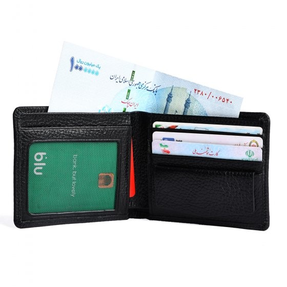 کیف پول جیبی طرح آمازون چرم مشکی فلوتر