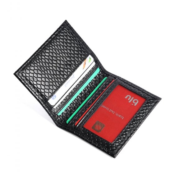 کیف کارت طرح پسند چرم پوست ماری مشکی