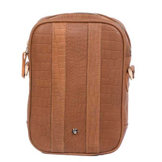 کیف کراس بادی مردانه طرح لونا چرم عسلی